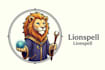 create lion wizard spell mascot logo with text with any file