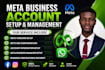 setup meta ads configuration, business verification and integration setup