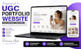 create a professional ugc creator portfolio website landing page