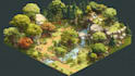 create 2d isometric illustration or map