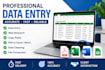 accurate data entry and web research expert