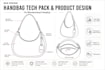 design leather handbag tote tech pack
