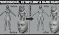 do 3d retopology 3d sculpt model uv mapping textures, unwrap polycount 3d rig