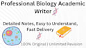 provide expert biology notes and scientific research writing