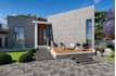 render villa house elevation drawing,modern facade, high end building cgi render