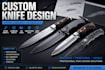 create custom knife design concept, tactical knife, knife cad