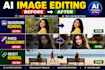 do ai image editing, background removal and upscale