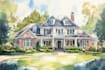 paint watercolor house portrait