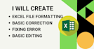 make any  ms excel data cleaning and formatting in 12 hours