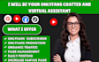 be your onlyfans chatter, onlyfans manager, virtual assistant