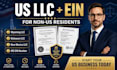 register your US llc and obtain ein for non US residents