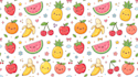 create seamless cartoon fruit designs for fabric
