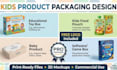 design professional toy packaging, kids product and software box design