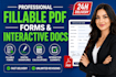 create professional fillable PDF forms and interactive PDF documents