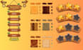 design pixel art game UI icons hud elements top down and isometric pixel