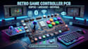 design retro game controller pcb electronic game board gaming keypad design