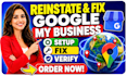 setup google my business, optimize gmb, reinstate gmb, gmb profile verification