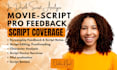 write script coverage feedback analysis notes TV short film feature screenplay