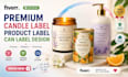 create premium candle label, product label design, can label design