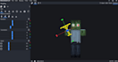 create 3d minecraft character, blockbench assets, 3d voxel art for unity and ue5