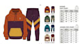 create activewear tech pack, sportswear techpack with flat sketch for production