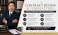 review, edit and professionally format legal document and contracts