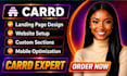setup carrd website card landing page edit carrd funnel redesign carrd portfolio