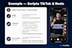 write french and english social media captions and scripts for brands