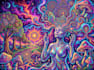 draw psychedelic illustration with retro comic art style