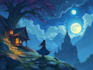 make illustration in fantasy and medieval style