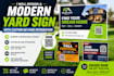 design a modern yard sign with custom qr code integration