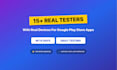 provide real 14 testers or 20 testers for google play console closed test