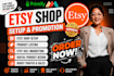 create etsy shop setup, etsy SEO, and printify pod store