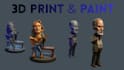 3d print and paint custom miniatures figurines and action figures