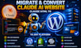 migrate convert claude ai website claude html to wordpress shopify squarespace