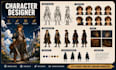 create professional character design concept art expression sheet
