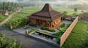 design a modern javanese tropical tiny house or eco villa