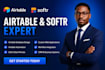 build airtable database, softr webapp and client portal