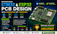 develop stm32 and esp32 pcb design with iot firmware