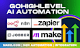 gohighlevel ghl n8n ai activepieces make com zapier airtable vapi retell claude