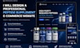 build supplement website, peptide ecommerce website, design peptide website