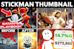 make stick figure and stickman style youtube thumbnail