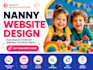 create a professional nanny website design childcare babysitting website