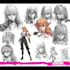 character sheet in anime style