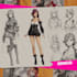 create full anime character sheet