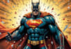 create action packed  scenes superhero comic