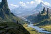 fantasy concept landscape illustrations