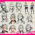 draw anime art character sheet