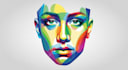 create a face into color vector portrait drawing