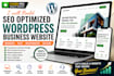build an SEO optimized business website in wordpress